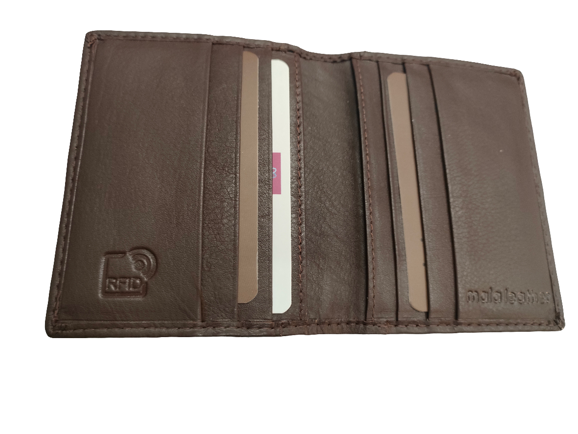 Mala Brown Leather Credit Card Wallet