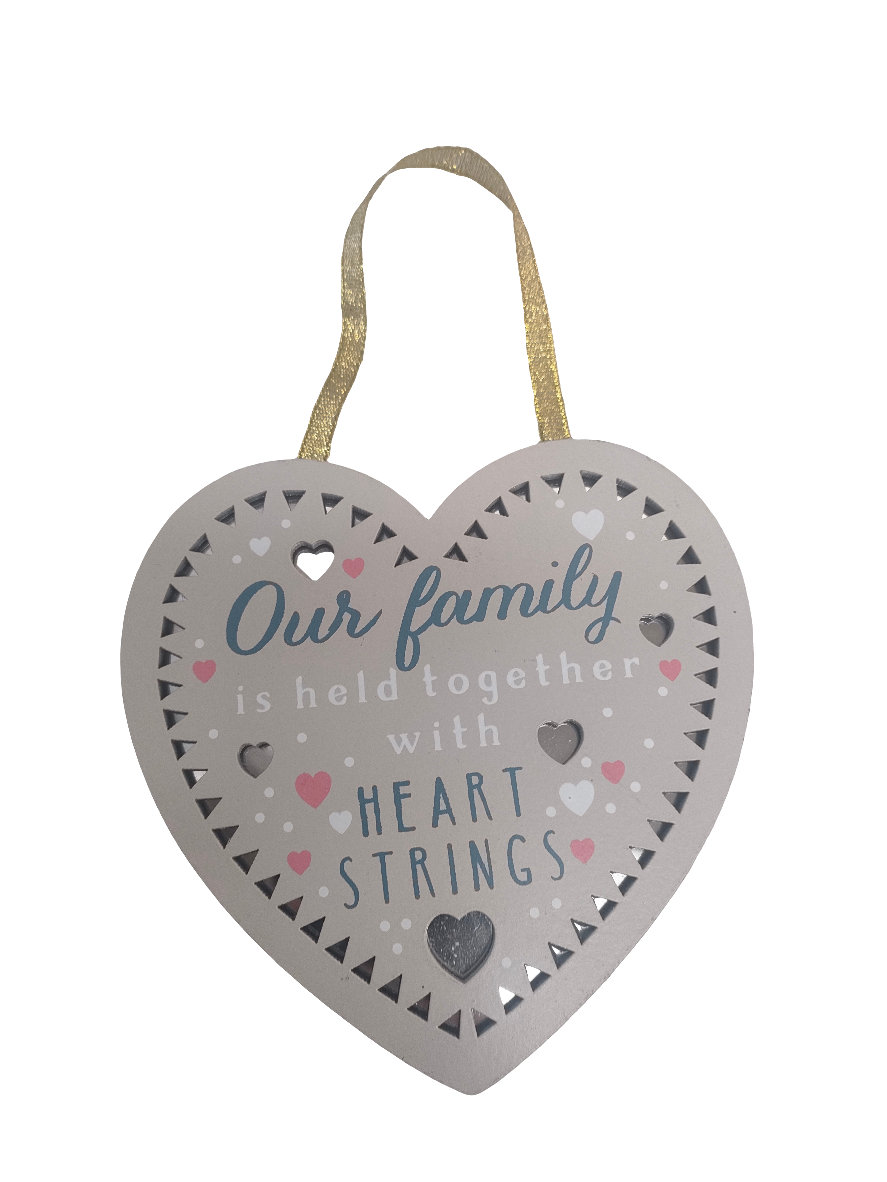 Our Family Heart Plaque
