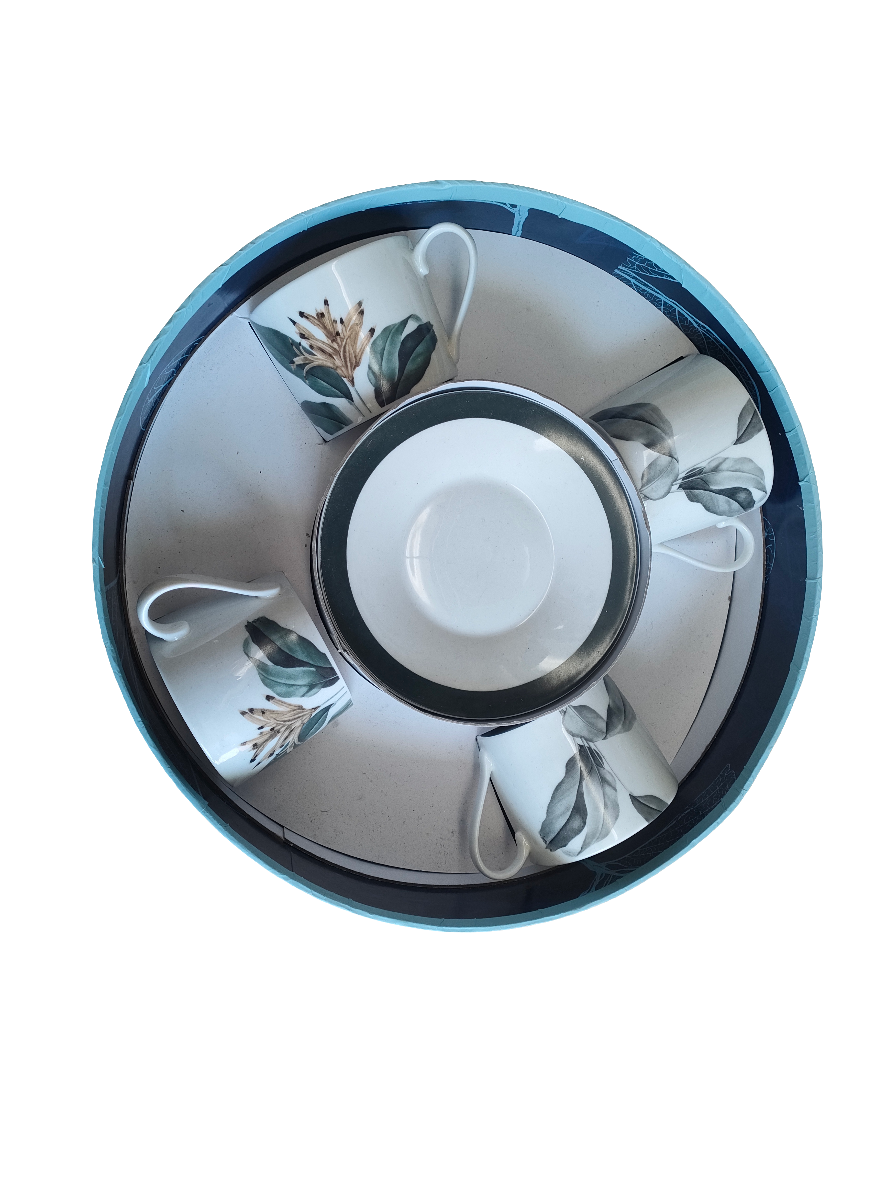 Mindy Brownes Interiors Birds of Paradise Cappuccino Set/4