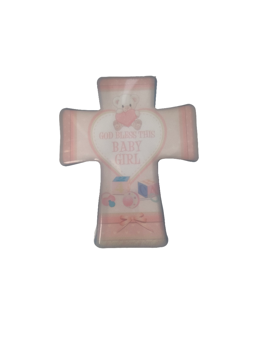 God Bless This Baby Girl Cross