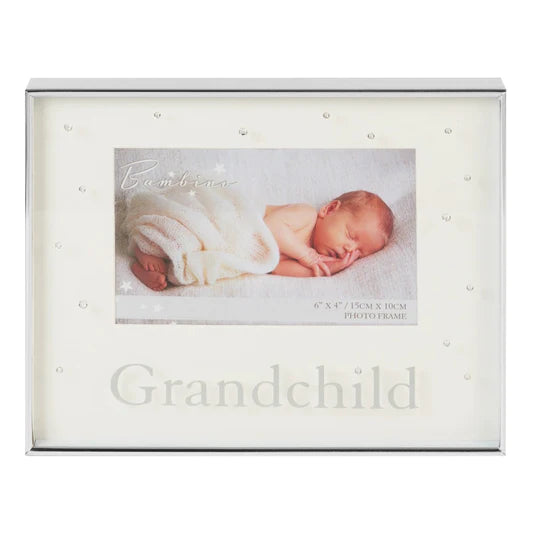 Grandchild 6" x 4" - Bambino Silver Plated Photo Frame -