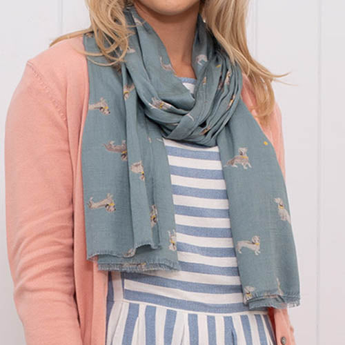 Dog Scarf Blue/Green