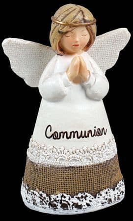 Resin 4 1/4 inch Message Angel/Communion (C39301)
