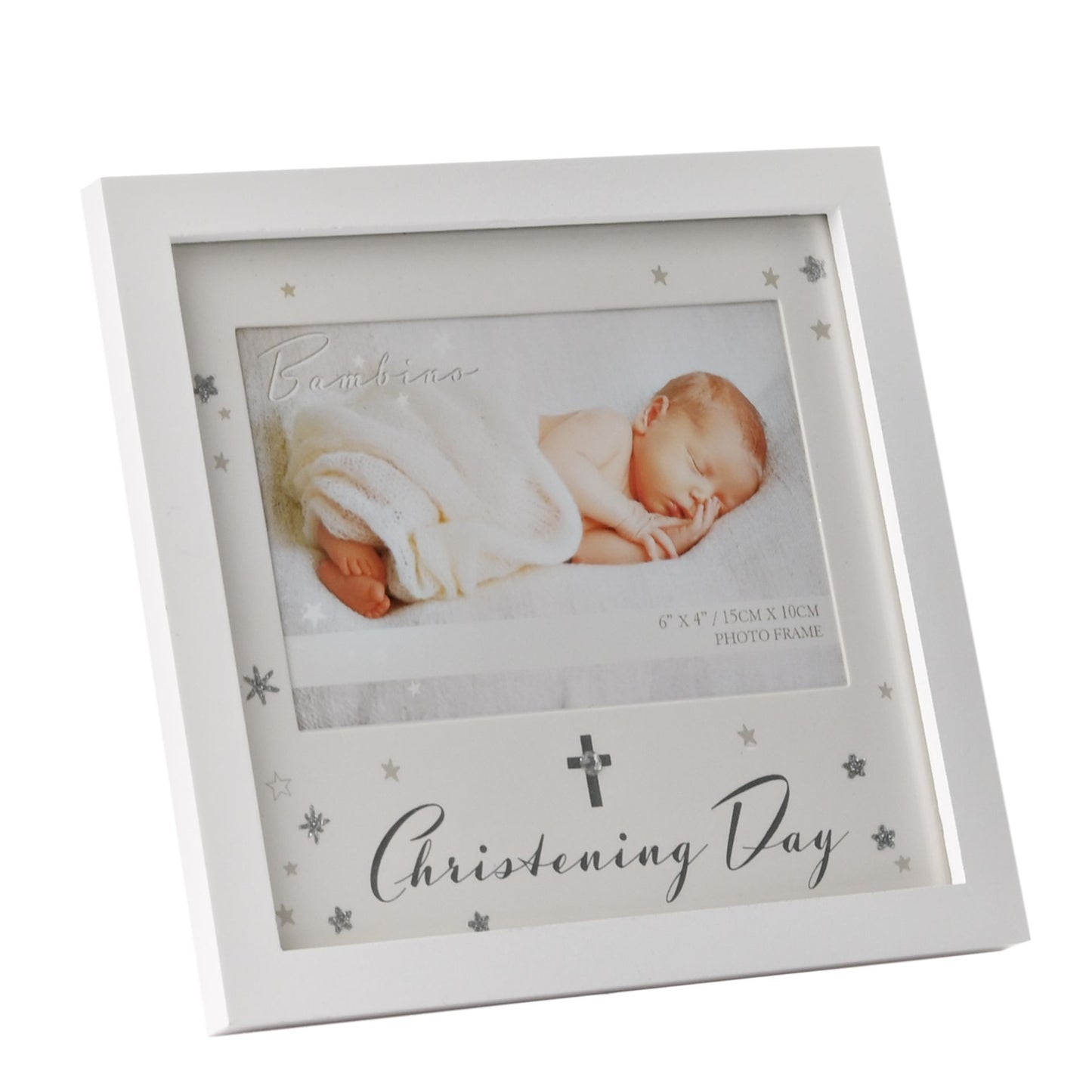Bambino Frame with Star-Christening Day 6"