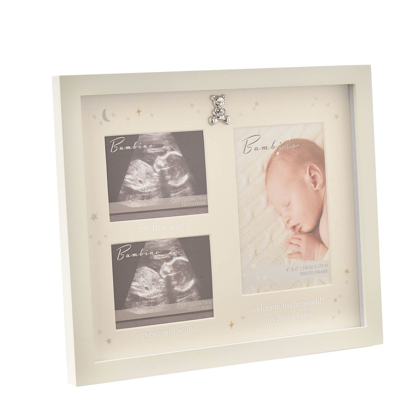 Bambino Ivory Scan Photo Frame With Teddy Icon