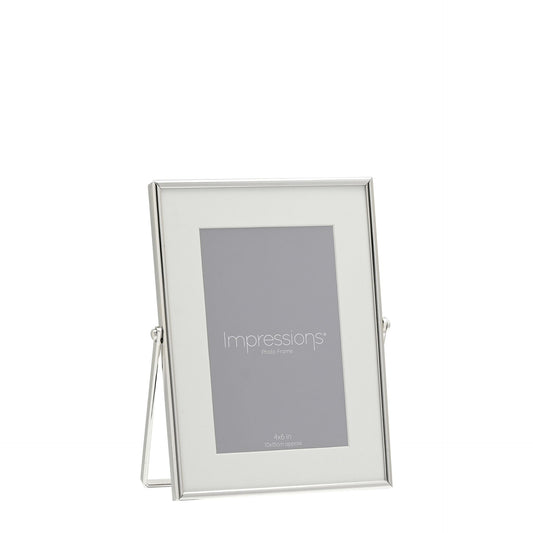 Impressions Silver Colour Frame White Border *4"x6"*