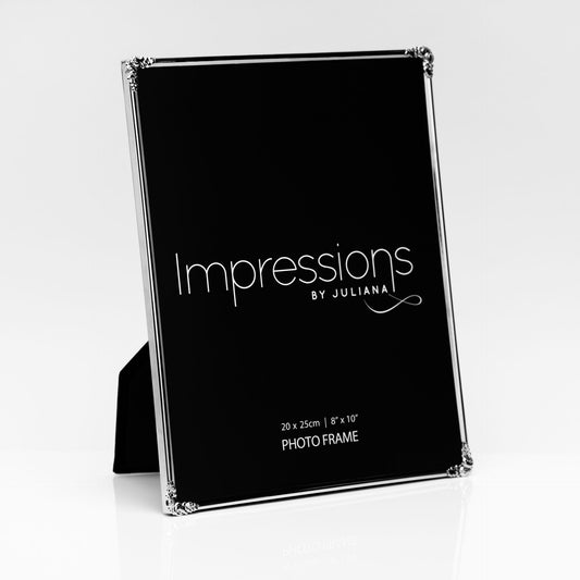 Impressions Silverplate Photo Frame with Decorative Corner 8" x 10"
