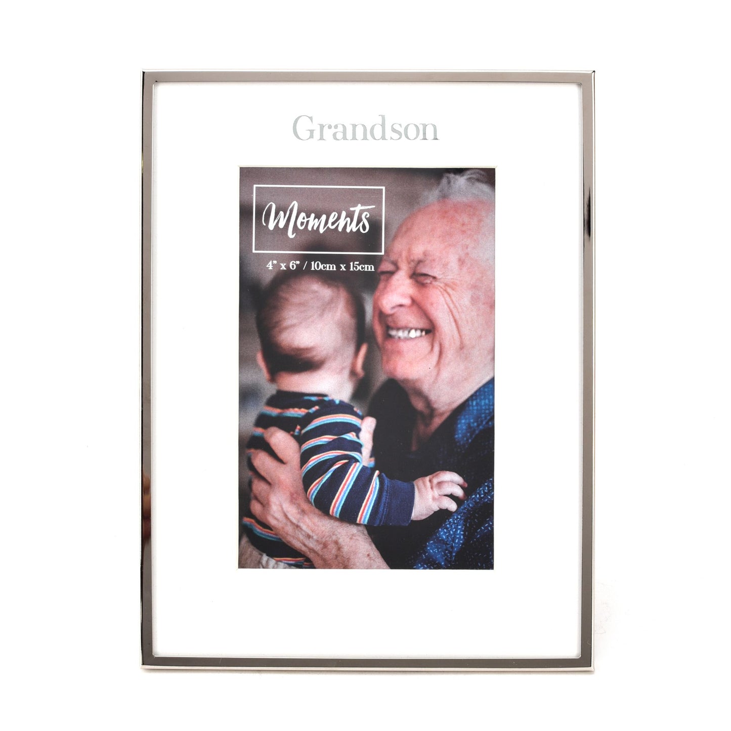 Silverplated with Mount Photo Frame 4" x 6" Grandson