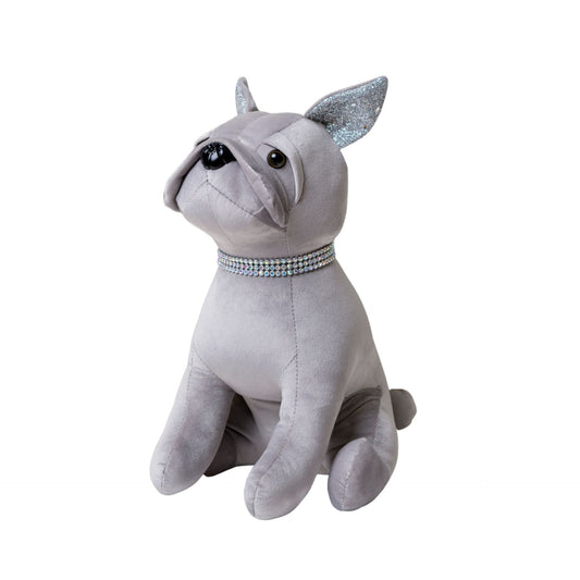 Hestia Silver Luxe Diamante Dog Door Stop