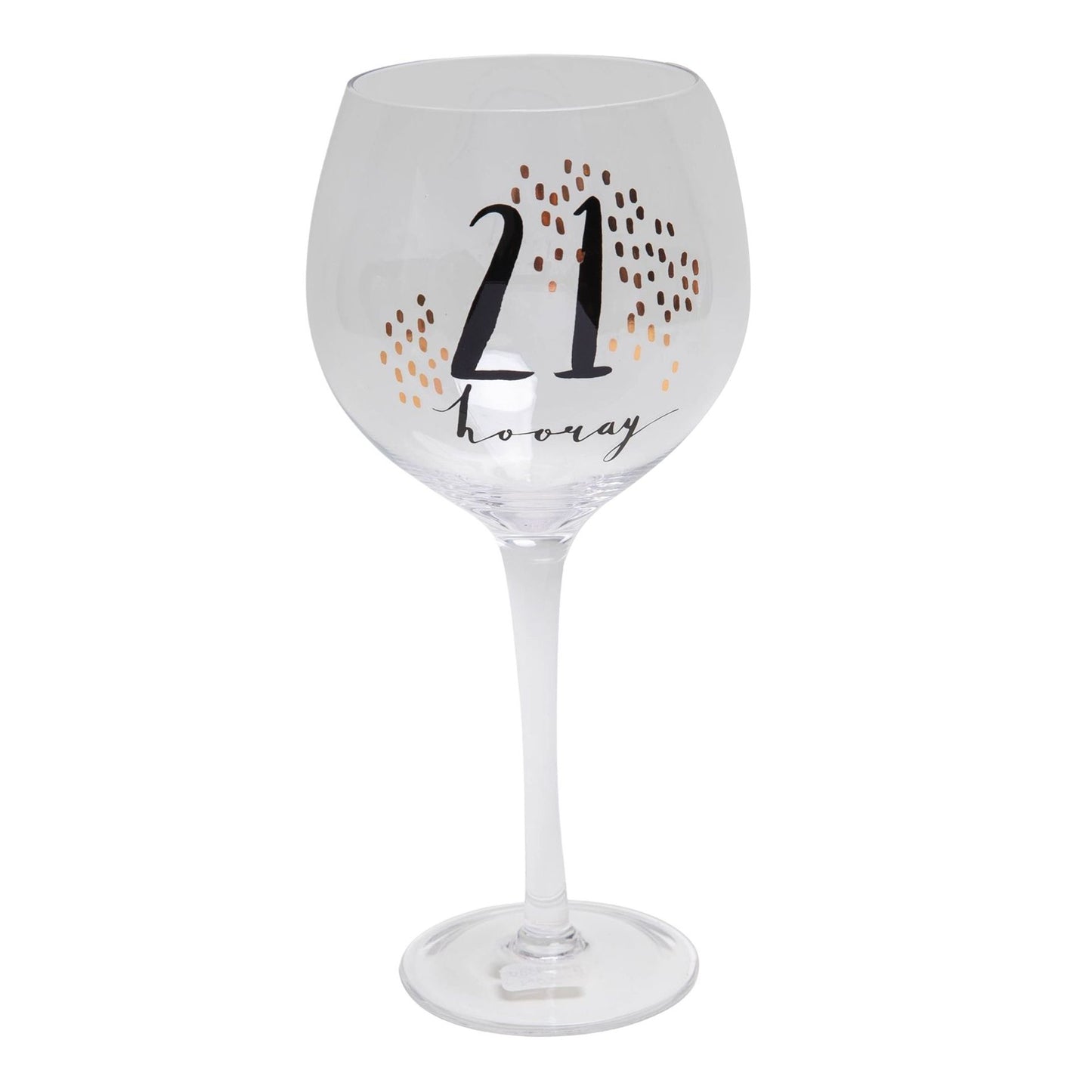 Luxe Birthday Gin Glass with Rose Gold Foil - 21
