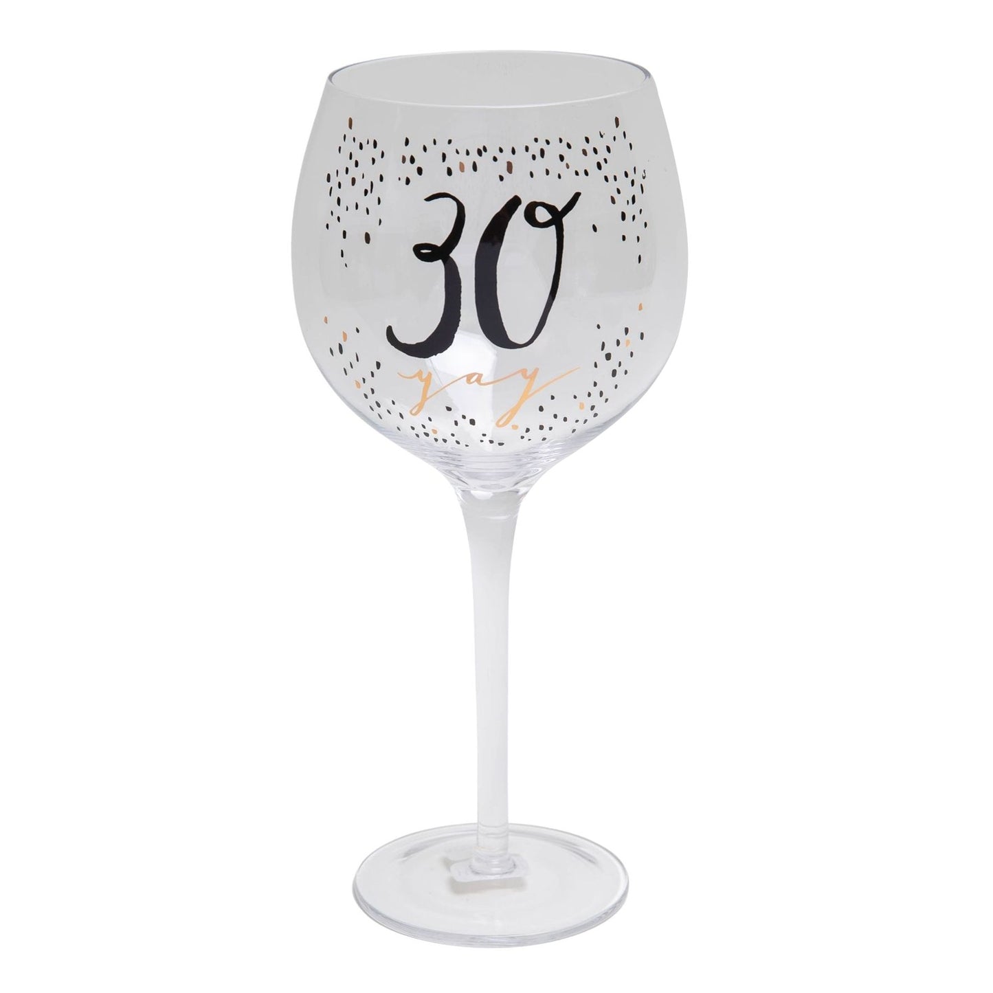 Luxe Birthday Gin Glass with Rose Gold Foil - 30