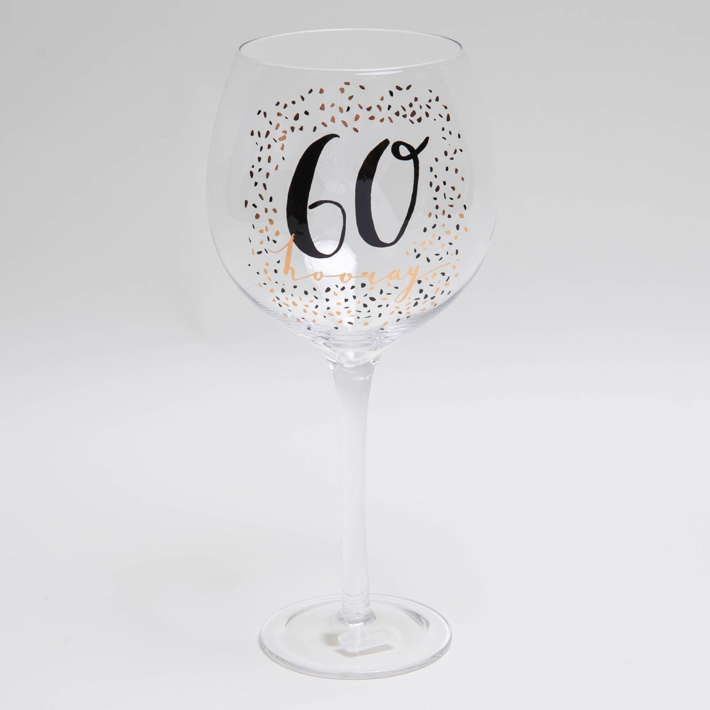 Luxe Birthday Gin Glass with Rose Gold Foil - 60