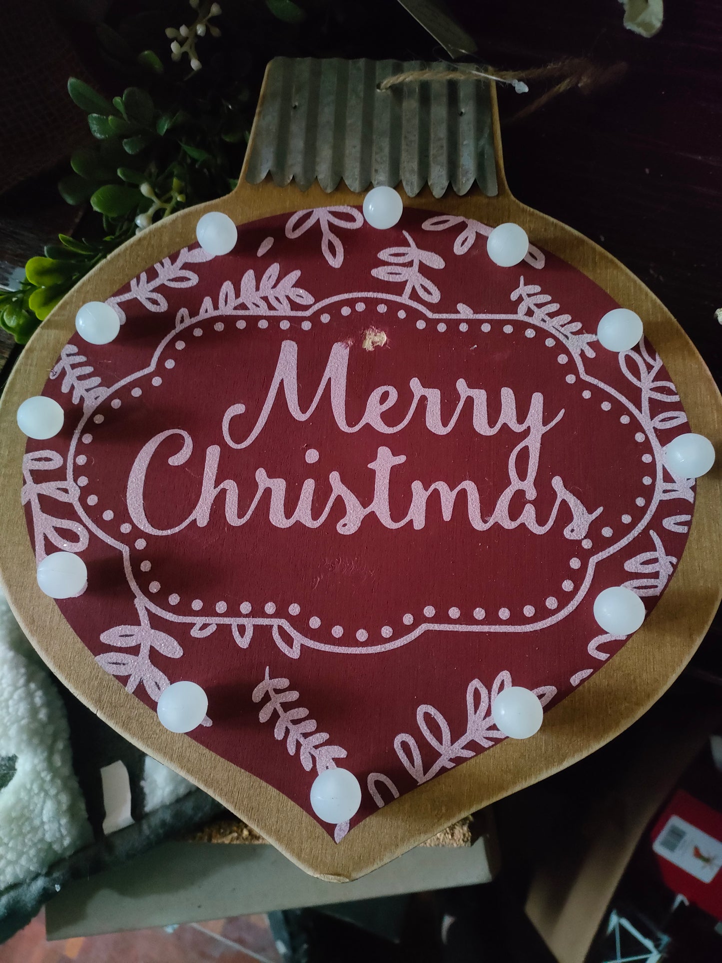 Merry Christmas Light Up Plaque