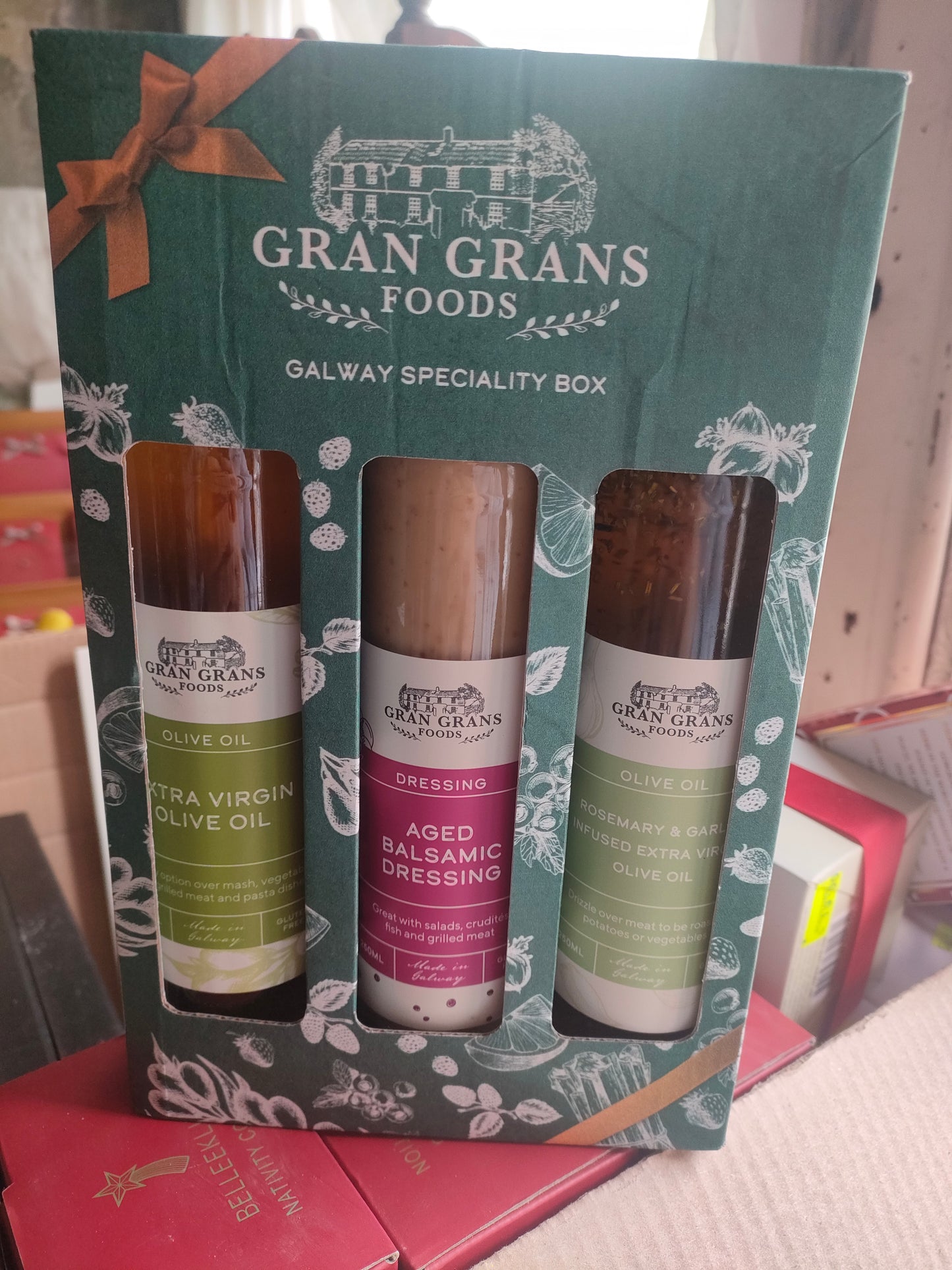 Gran Grans Foods Olive Oil Balsamic Dressing & Rosemary & Garlic Infused Extra Virgin Olive Oil