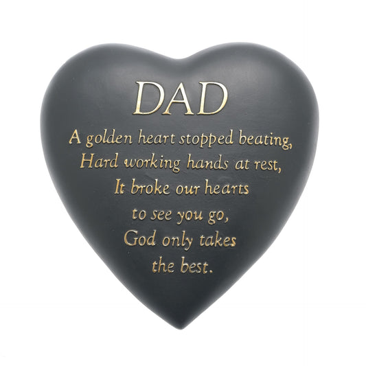 Graveside Heart Plaque - Dad