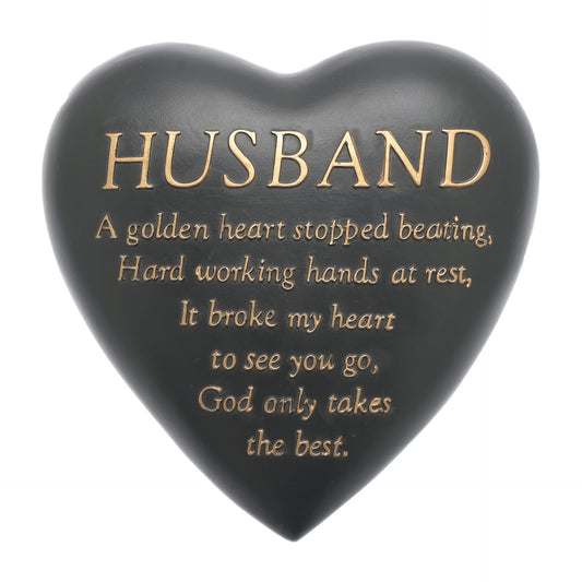 Graveside Heart Plaque - Husband