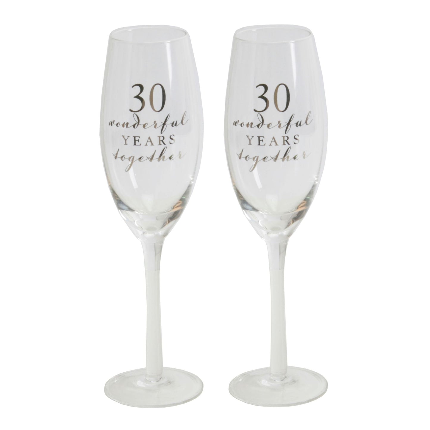 Champagne Flute Set -30th Anniversary