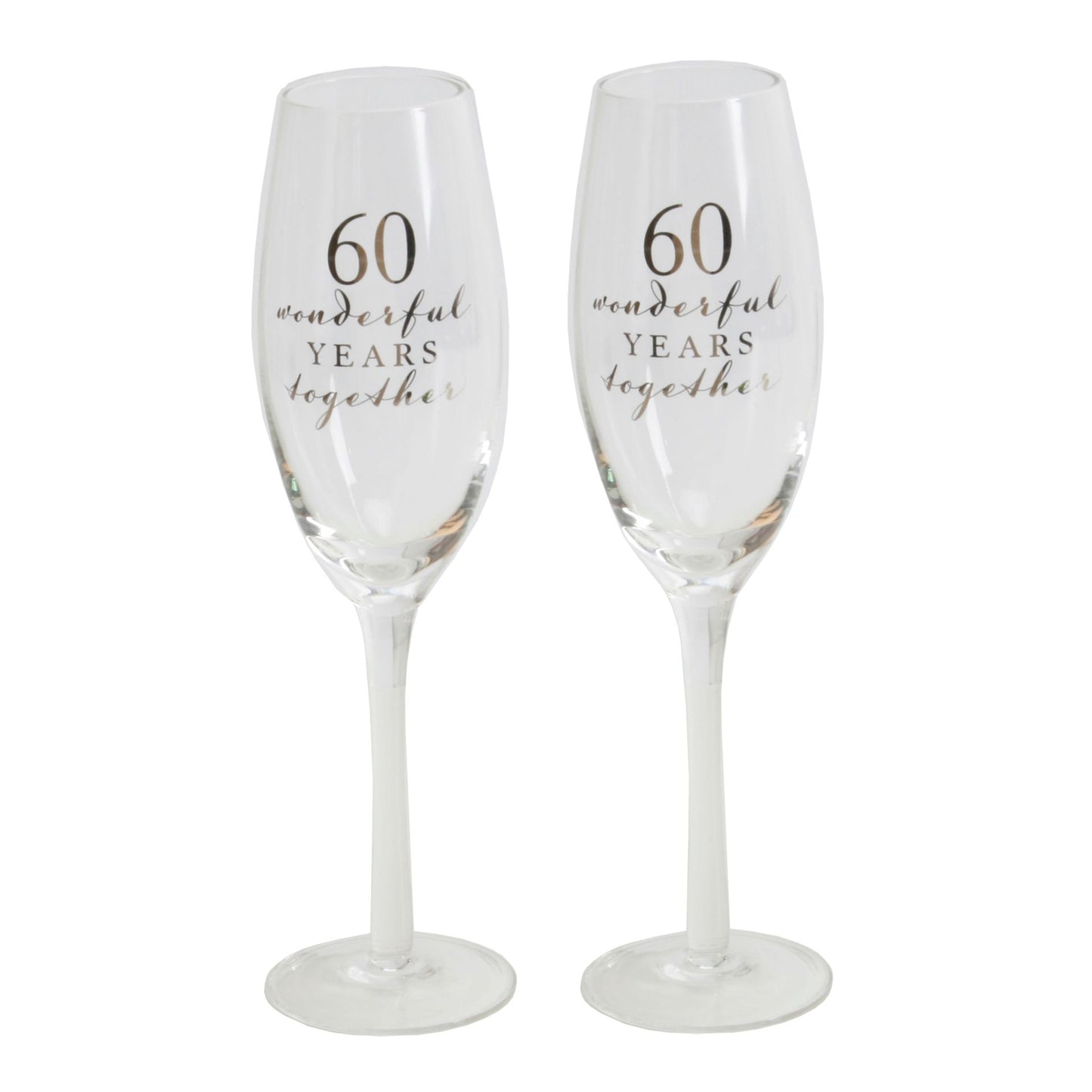Champagne Flutes Set of 2-60th Anniversary *(8/12)*