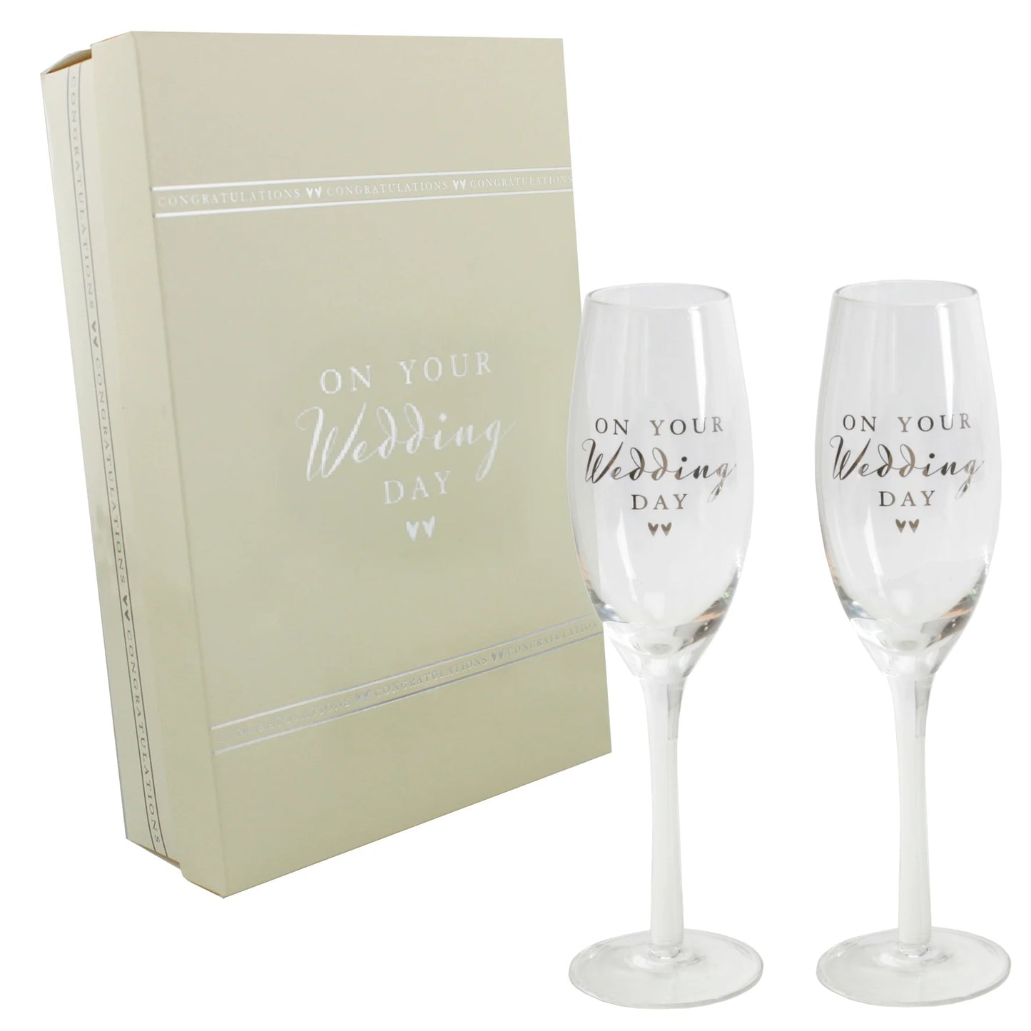 Amore Champagne Flutes Set of 2-Wedding