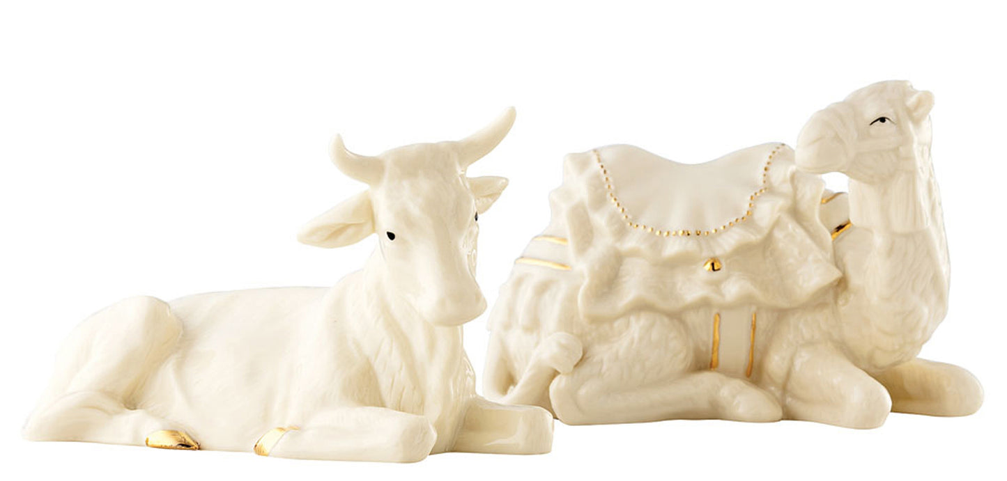 Belleek Living Manger Set (Ox & Camel)