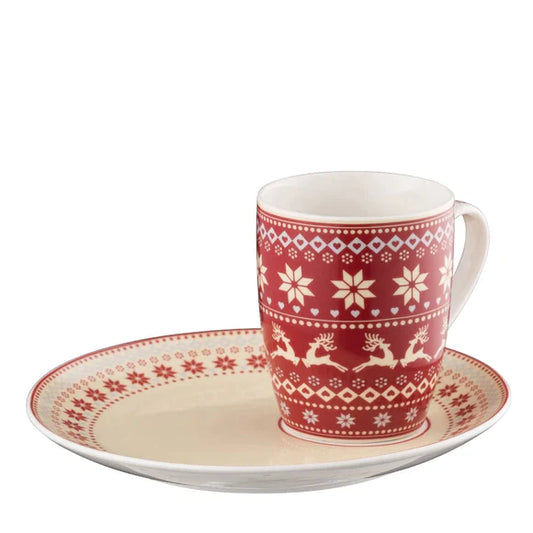 Aynsley FAIR ISLE MUG & TRAY SET