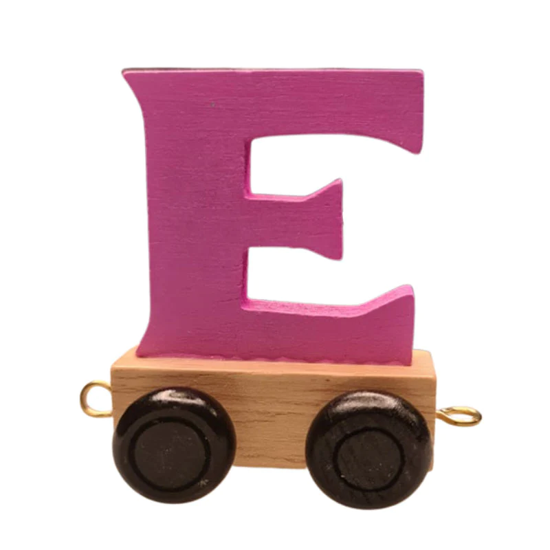 Train Letters E-Pink