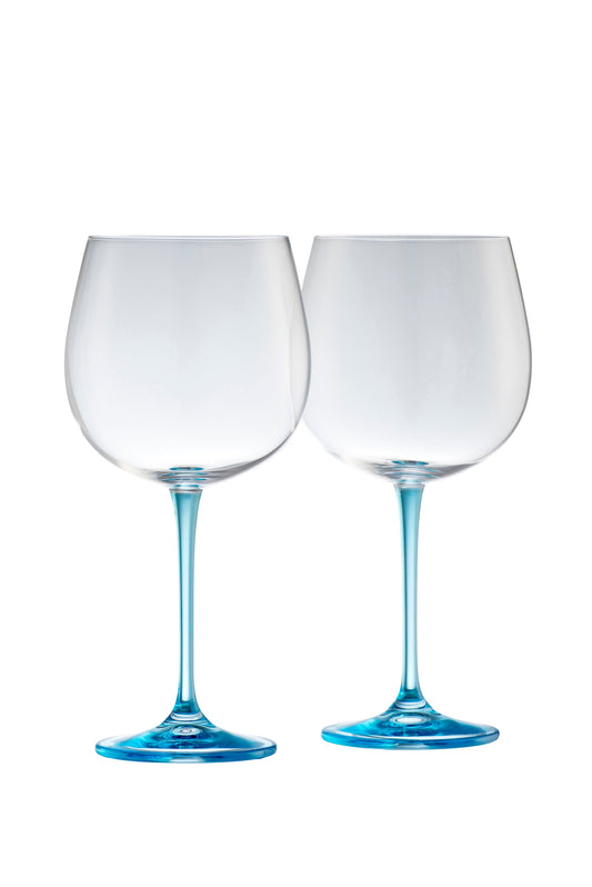 Galway Crystal Gin & Tonic Pair Blue