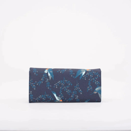 HUMMINGBIRD FOLD OVER PURSE NAVY ONE SIZE