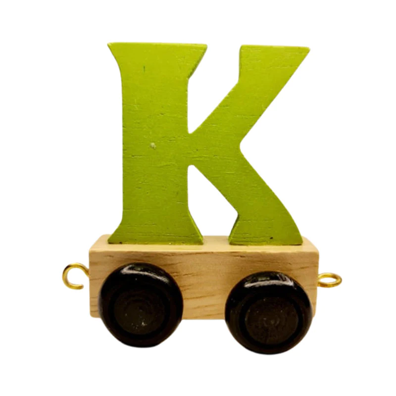 Train Letters K-Pastel Green