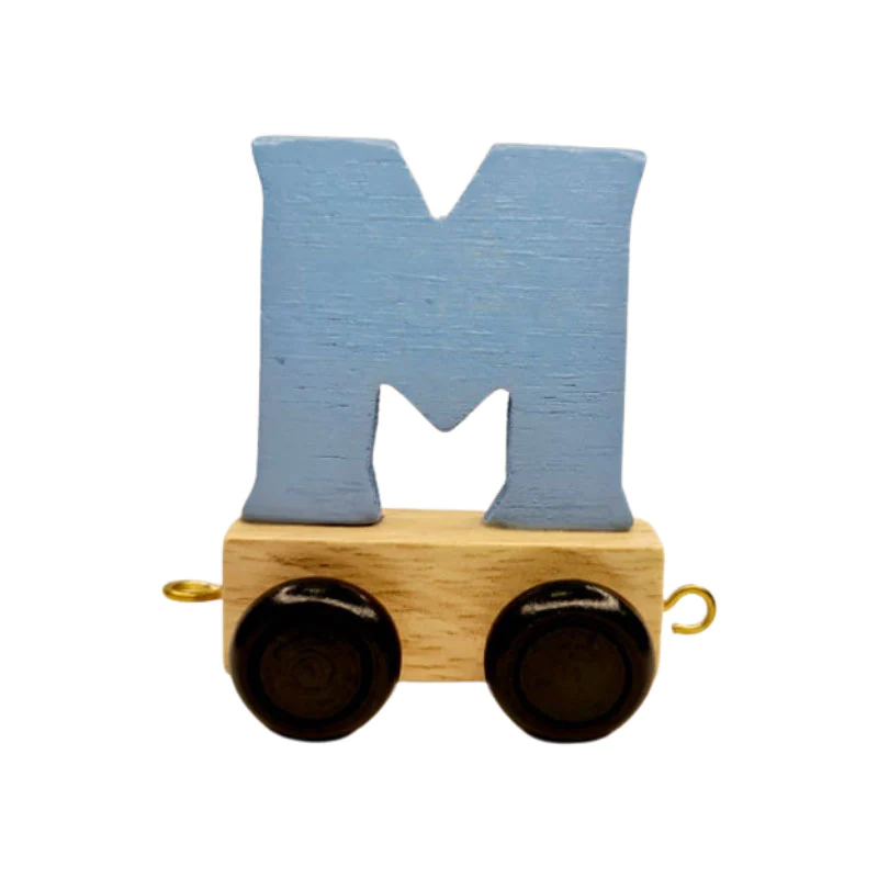 Train Letters M-Pastel Blue