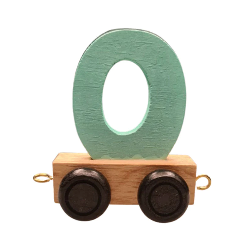 Train Letters O-Pastel Green