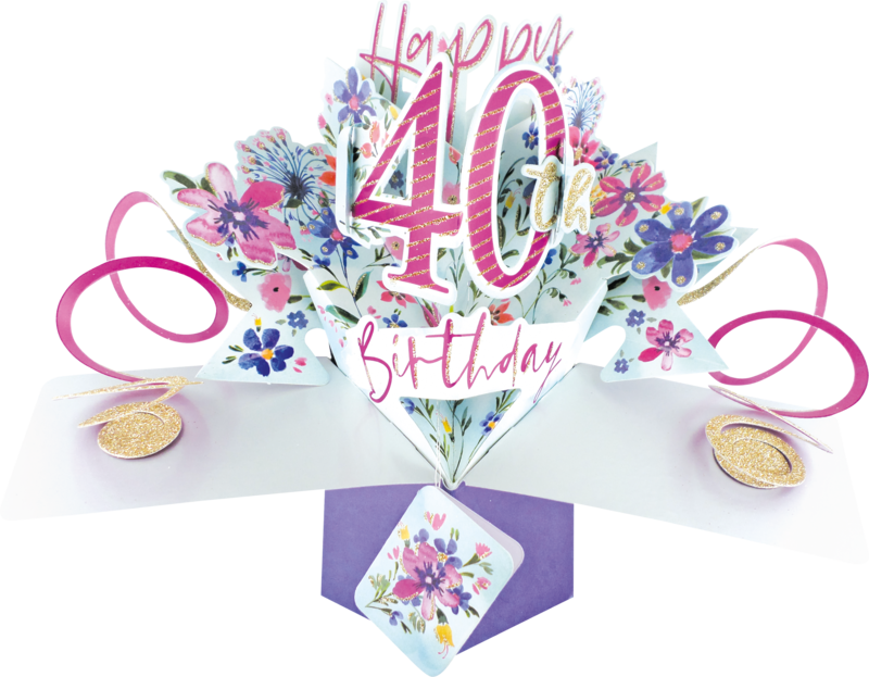 40th Birthday Pop up Card