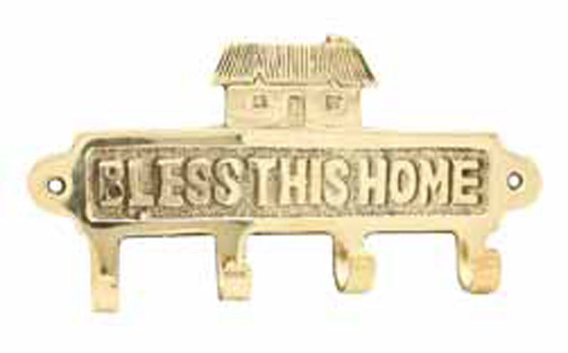 Brass Bless This House Key Holder