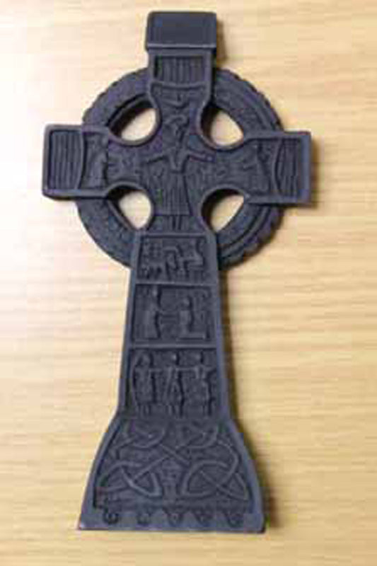 IRISH TURF CELTIC CROSS ORNATE STANDING W/H &