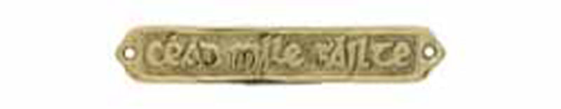 BRASS WALL PLAQUE C.M.F. PL. SMALL