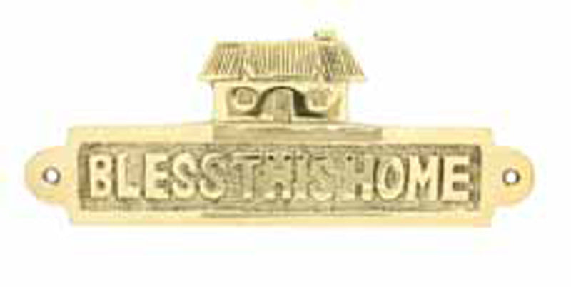 Brass Bless this Home Plaque