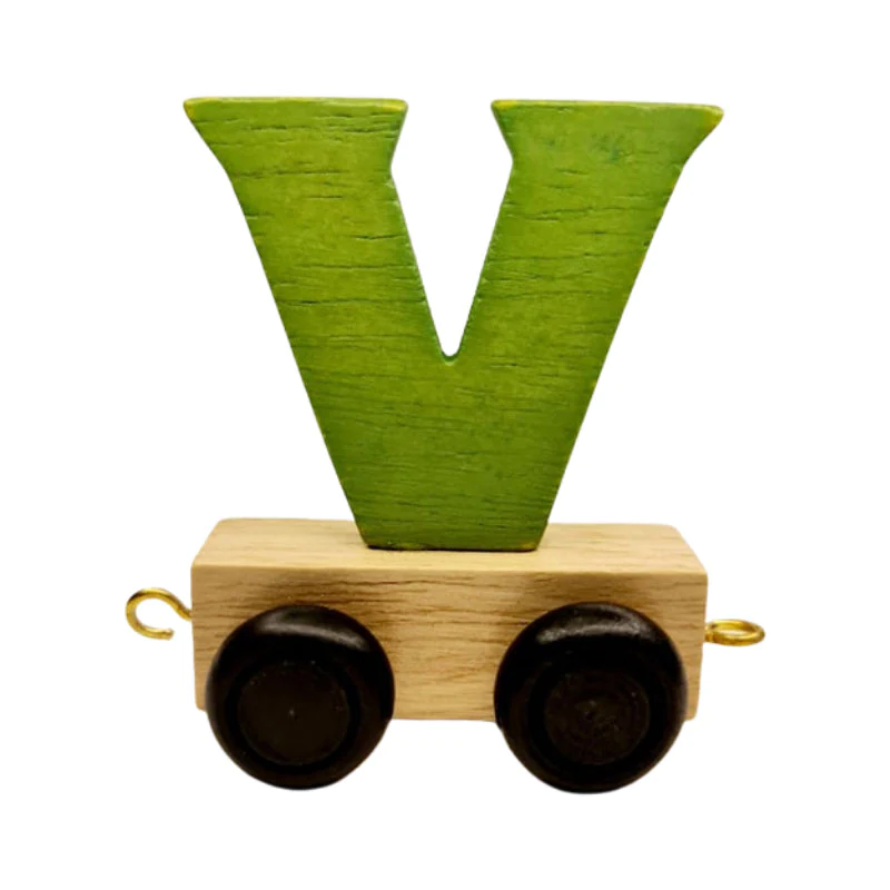 Train Letters V-Green