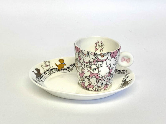 English Ladies Aristocats Espresso Cup And Saucer