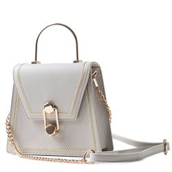 GALWAY CRYSTAL TOP HANDLE BAG WARM GREY