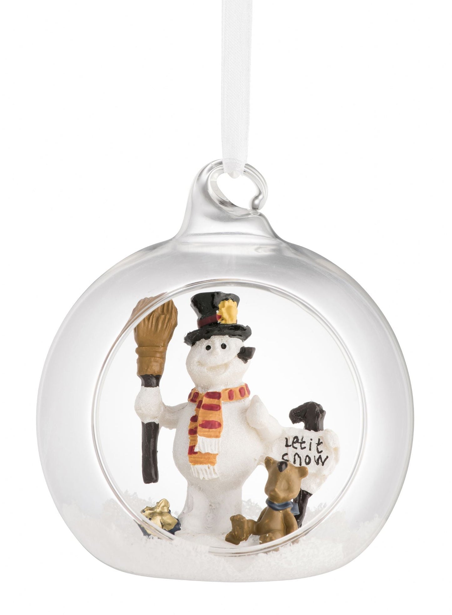 Galway Irish Crystal Let it snow hanging ornament