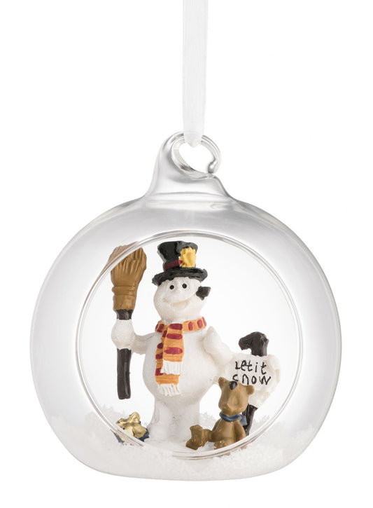 Galway Irish Crystal Let it snow hanging ornament
