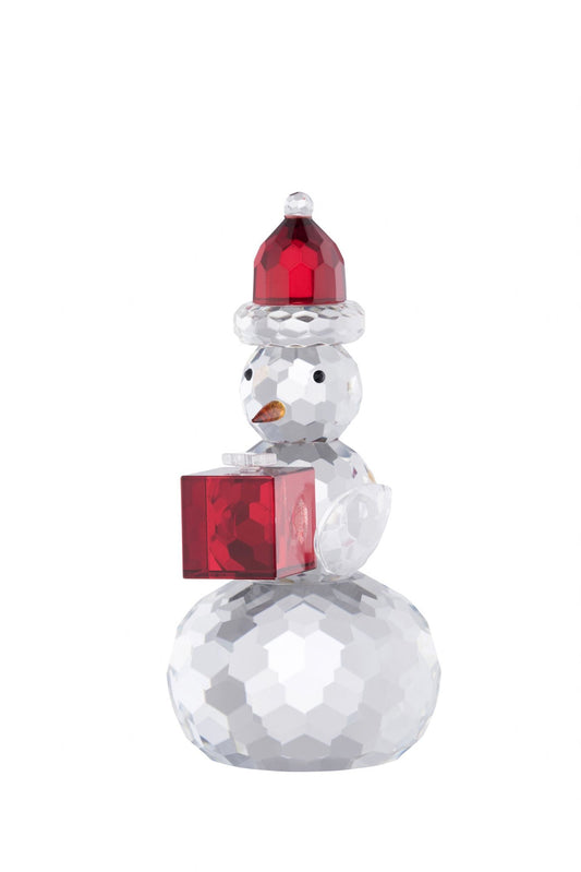 Gem Snowman with Red Hat & Box