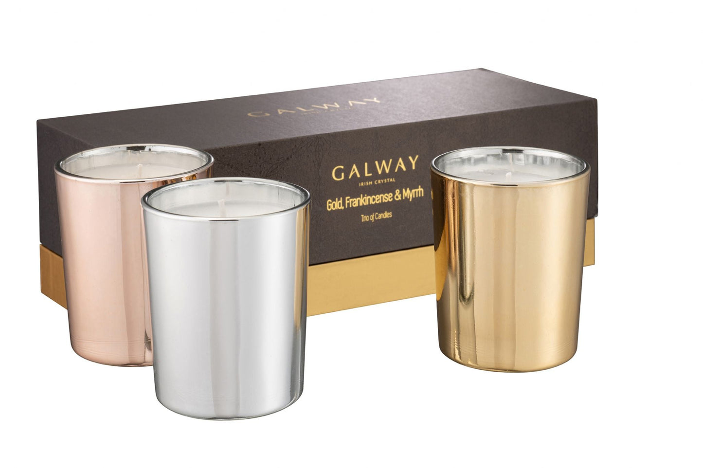 Gold, Frankincense Candle Trio