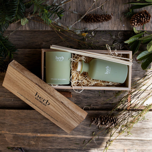 Herb Wood Box Candle & Diffuser Winter walks
