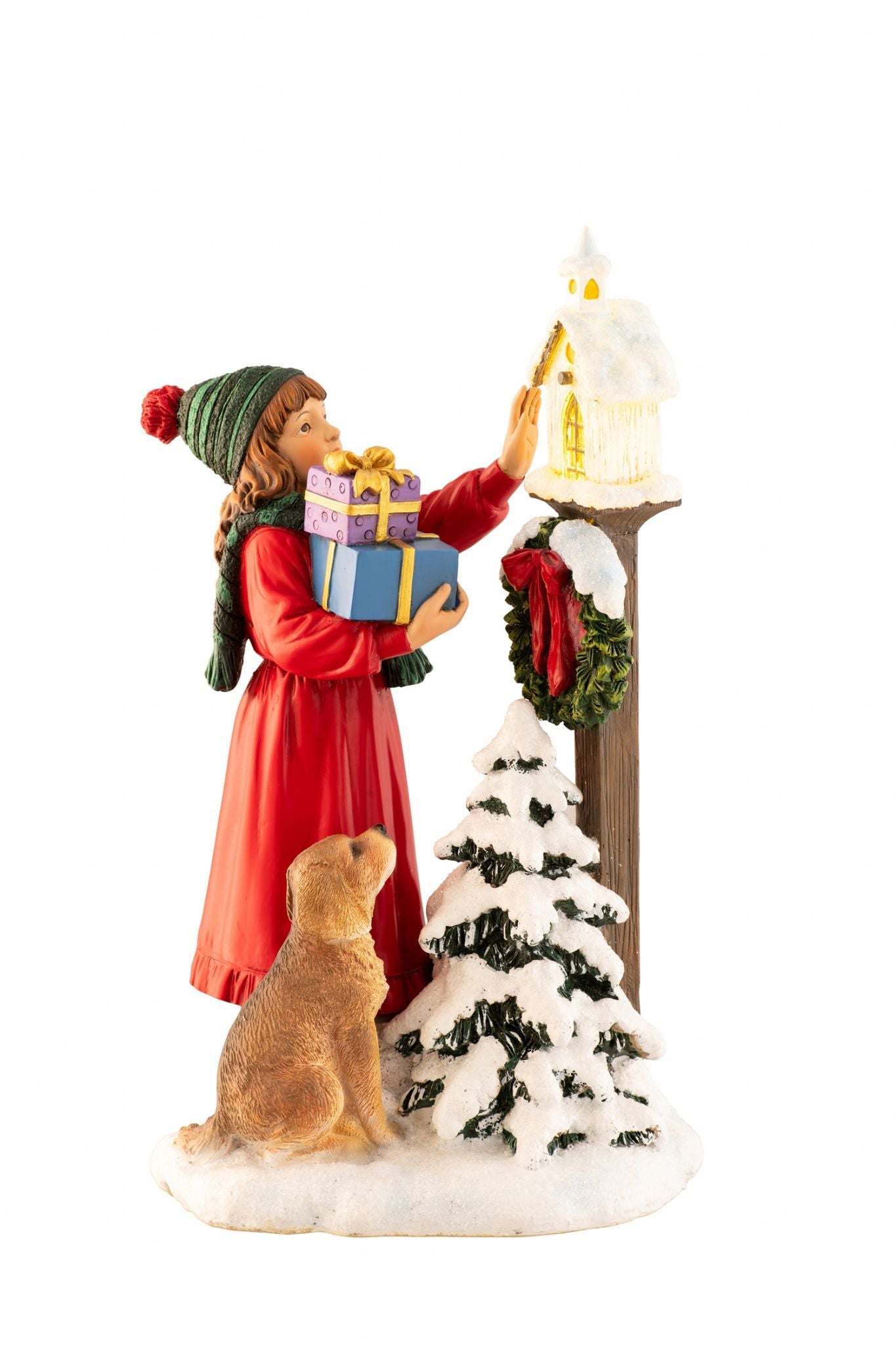 Little Girl Feeding Robins Figurine
