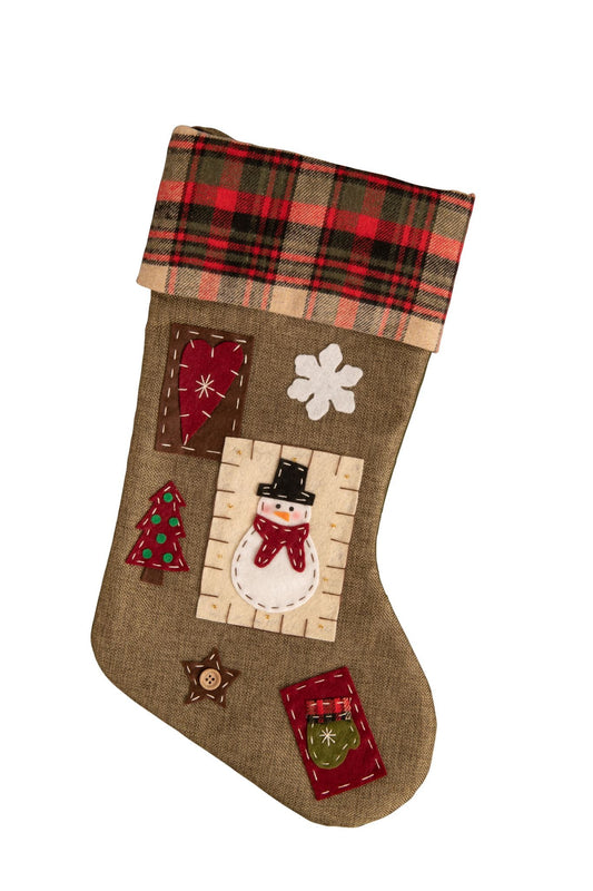 Natural Applique Stocking