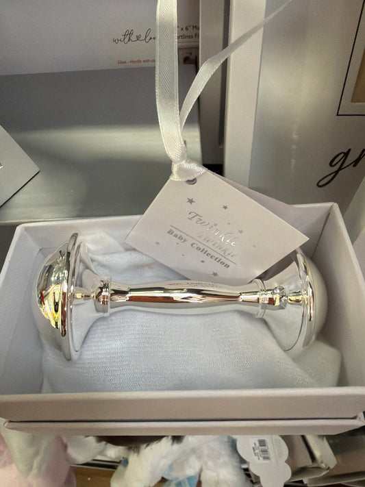 Twinkle Twinkle Silverplated Rattle