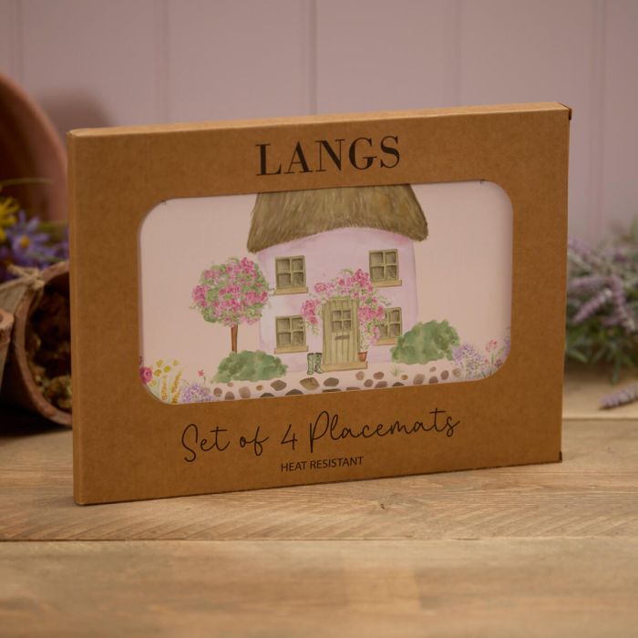 Cottage Garden Scene Set of 4 Coasters