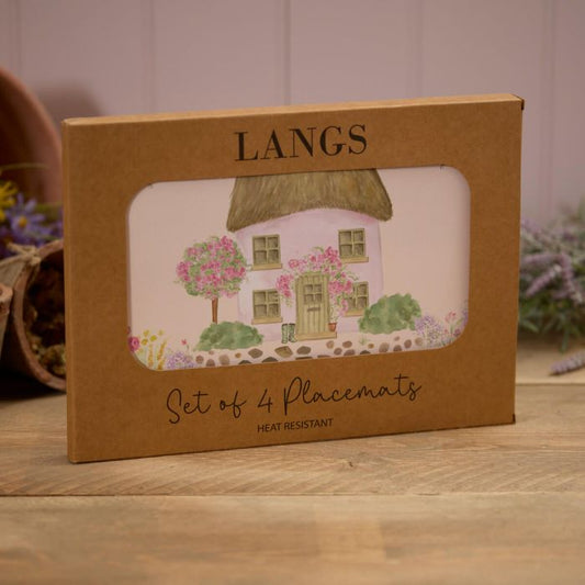 Cottage Garden Scene Set of 4 Coasters