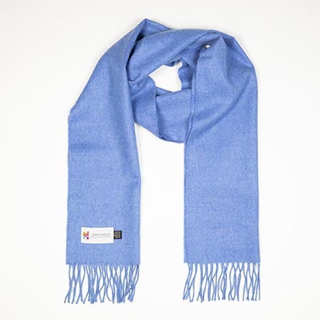 Merino Luxury Wool Scarf Lapis Blue